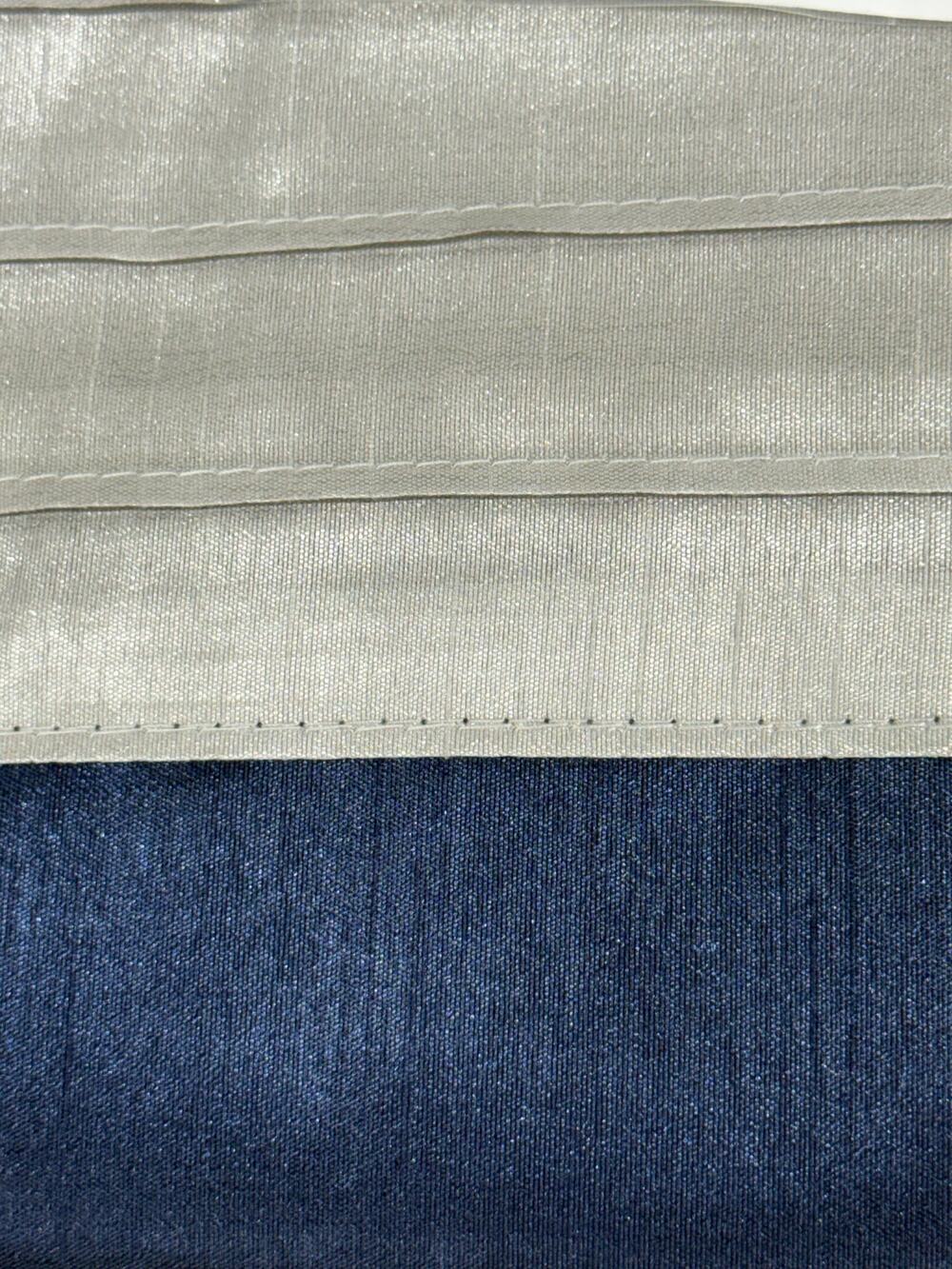 Madison Park Navy Blue & Gray Striped Shower Curtain 72x84